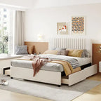 Lit plateforme rembourré Queen size