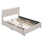 Lit plateforme rembourré Queen size
