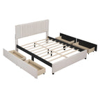 Lit plateforme rembourré Queen size