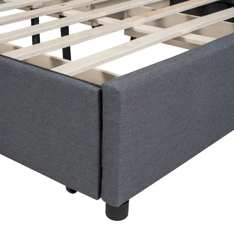 Lit plateforme rembourré Queen size