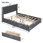 Lit plateforme rembourré Queen size