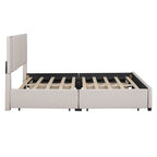 Lit plateforme rembourré Queen size