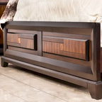 Lit à panneau Furniture of America Wigh en bois massif de noyer rustique