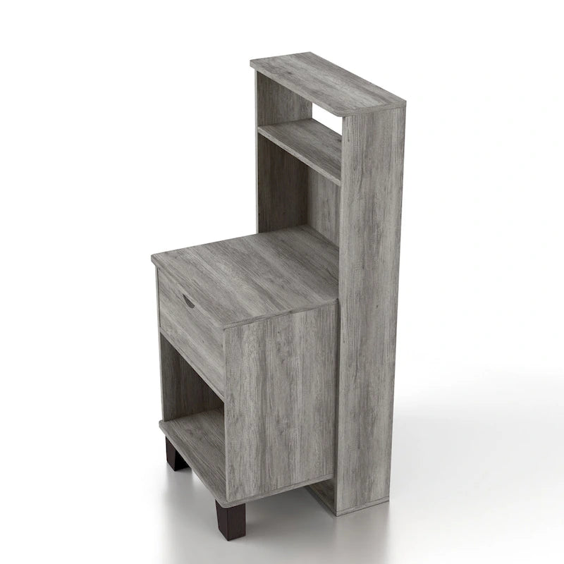 Table de chevet Denhour DH BASIC Transitional Compact 3 étagères 1 tiroir