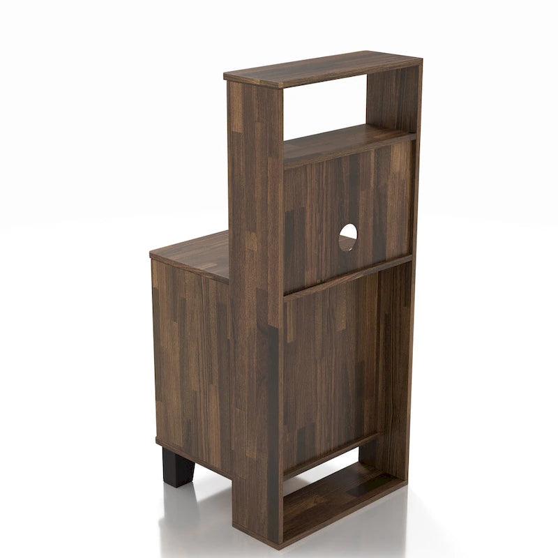 Table de chevet Denhour DH BASIC Transitional Compact 3 étagères 1 tiroir