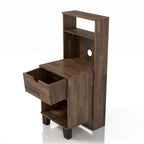 Table de chevet Denhour DH BASIC Transitional Compact 3 étagères 1 tiroir