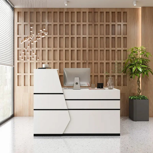  1-Drawer Reception Computer desk With one Door