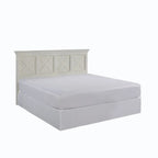 Ensemble tête de lit king-size et table de chevet 2 pièces blanc cassé Seaside Lodge par homestyles