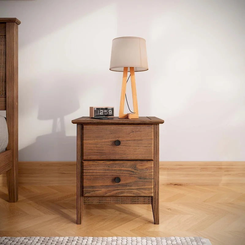 Table de chevet 2 tiroirs Greenport Grain Wood Furniture