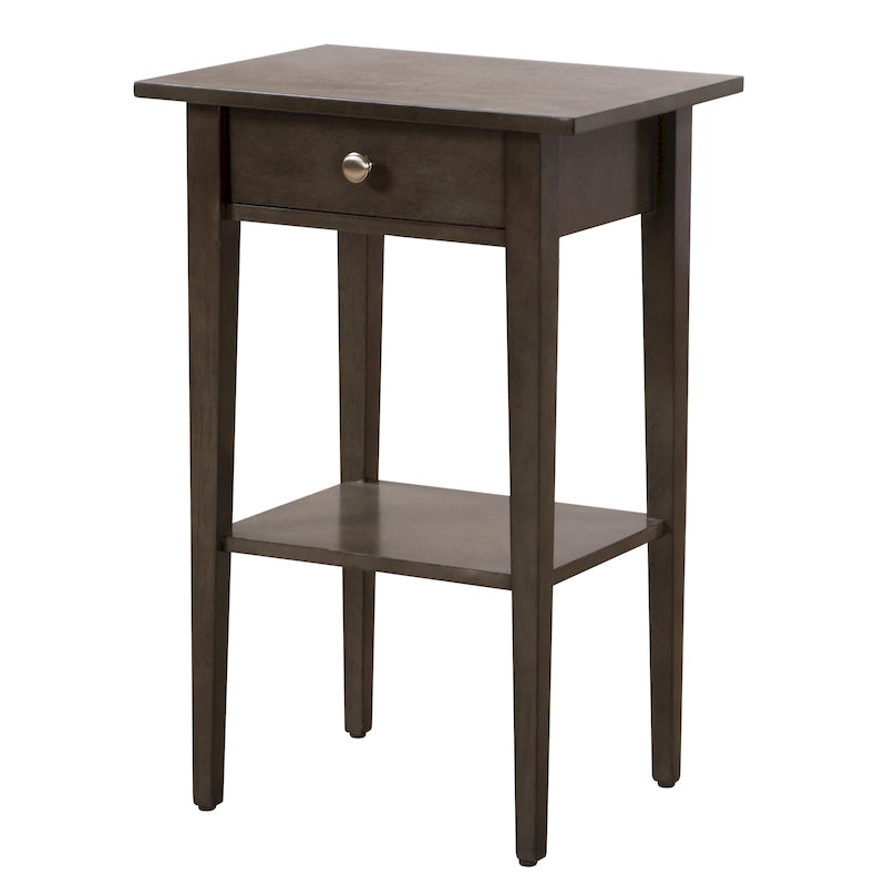 Table de chevet en bois Dalton à 1 tiroir et étagère
