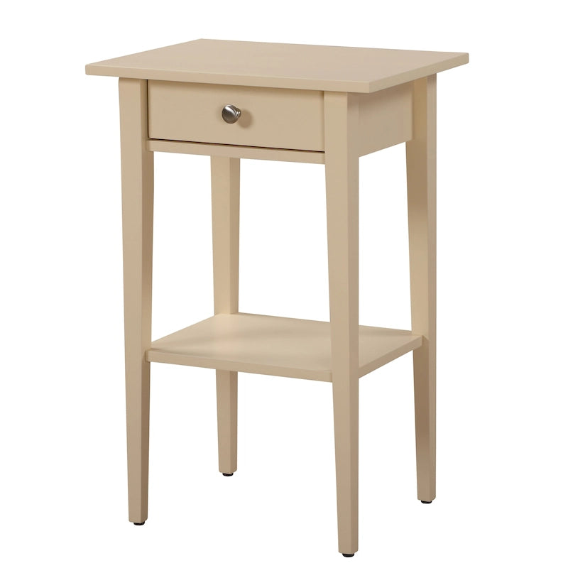 Table de chevet en bois Dalton à 1 tiroir et étagère