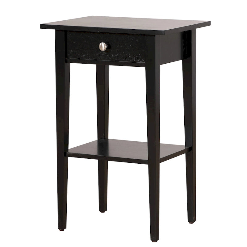Table de chevet en bois Dalton à 1 tiroir et étagère