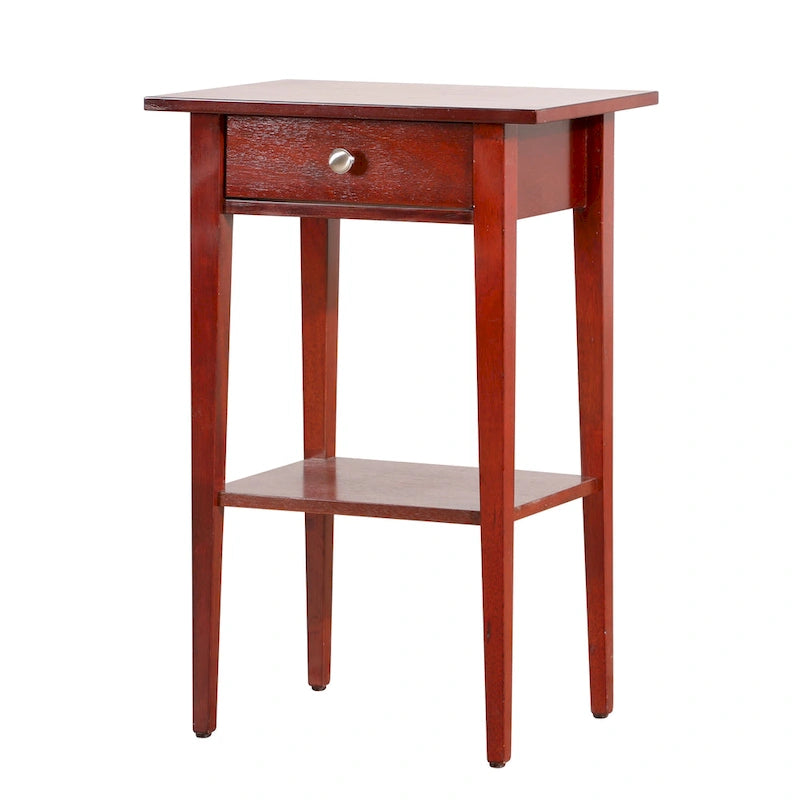 Table de chevet en bois Dalton à 1 tiroir et étagère