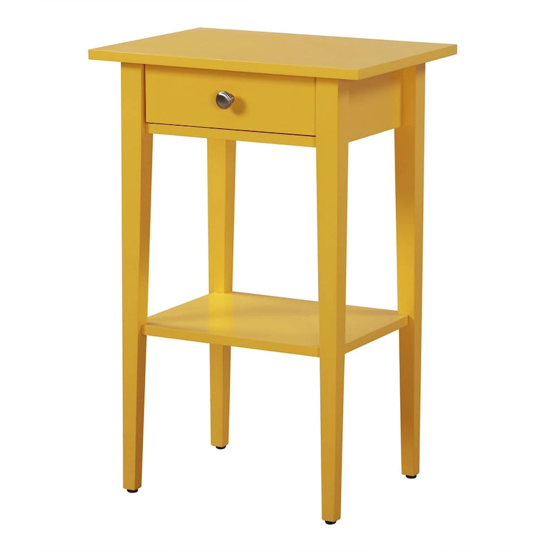 Table de chevet en bois Dalton à 1 tiroir et étagère