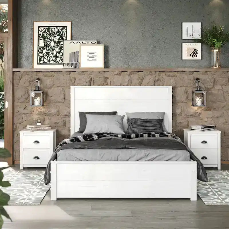 Lit en bois massif Hampton - Grand lit