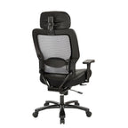 Fauteuil de bureau grande taille en cuir reconstitué noir