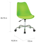 OSP Home Furnishings Emerson Pneumatic Chrome Base Office Chair
