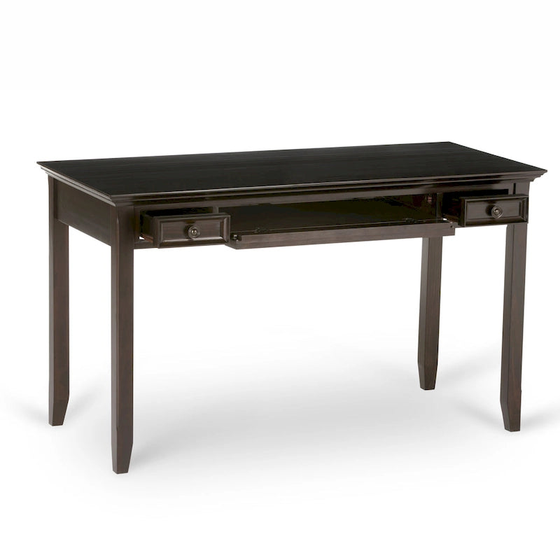 WYNDENHALL Halifax SOLID WOOD Transitional 54 inch Wide Desk in Hickory Brown