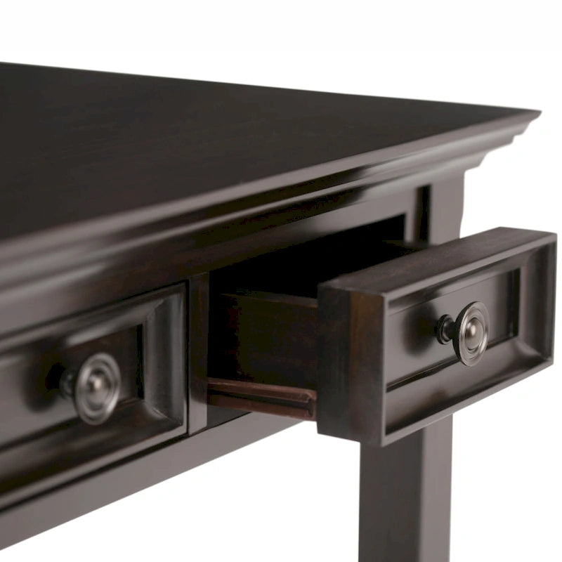 WYNDENHALL Halifax SOLID WOOD Transitional 54 inch Wide Desk in Hickory Brown
