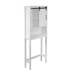 Meuble de rangement de salle de bain blanc en MDF style ferme à placer au-dessus des toilettes