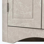 Meuble de rangement d'angle pour salle de bain avec étagères réglables