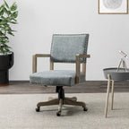 Taresa Modern Mid-Back Swivel Height Adjustable Task Chair with Nailhead Trim by HULALA HOME