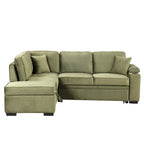 87.4 Sleeper Sofa Bed,2 in 1 Pull Out sofa bed L Shape Couch with Storage Ottoman for Living Room,Bedroom Couch and Small Apart