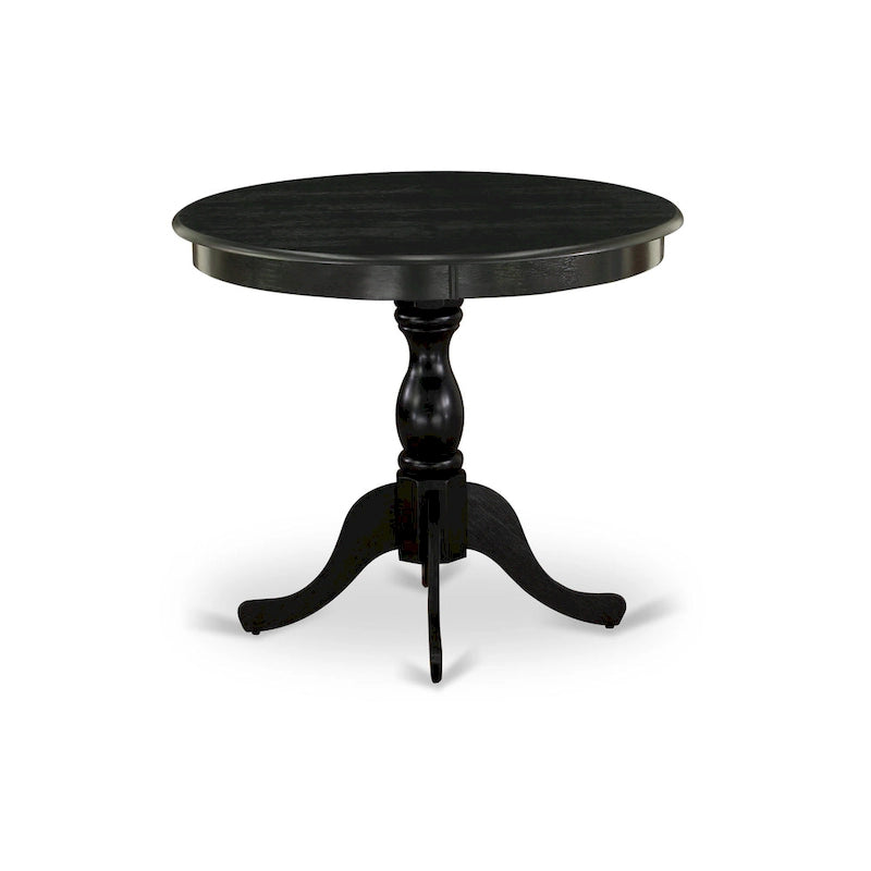 Table de salle à manger East West Furniture - Plateau de table de cuisine rond avec base piédestal, (finitions disponibles)