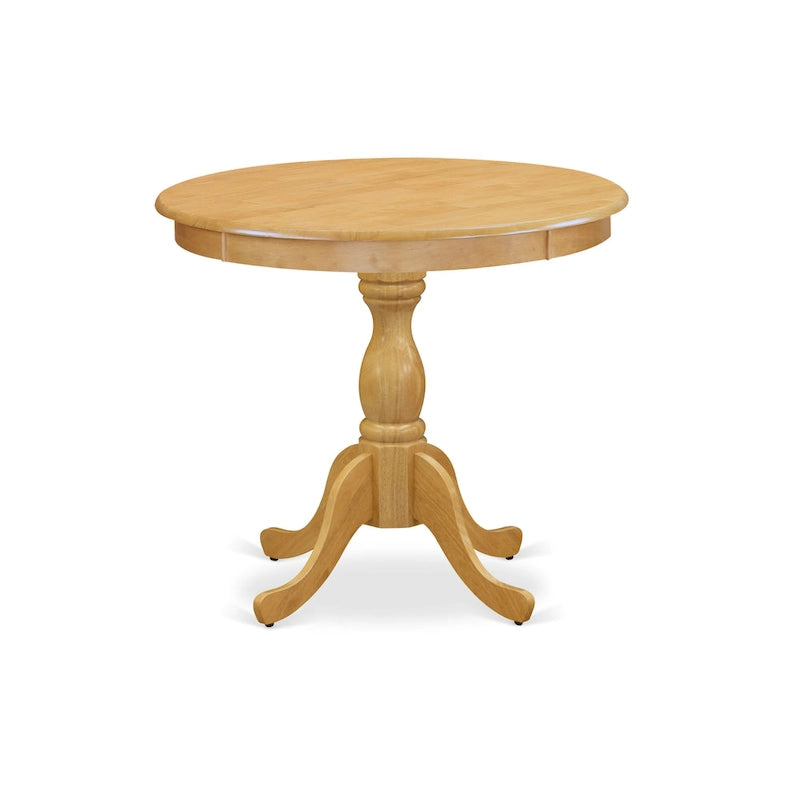 Table de salle à manger East West Furniture - Plateau de table de cuisine rond avec base piédestal, (finitions disponibles)