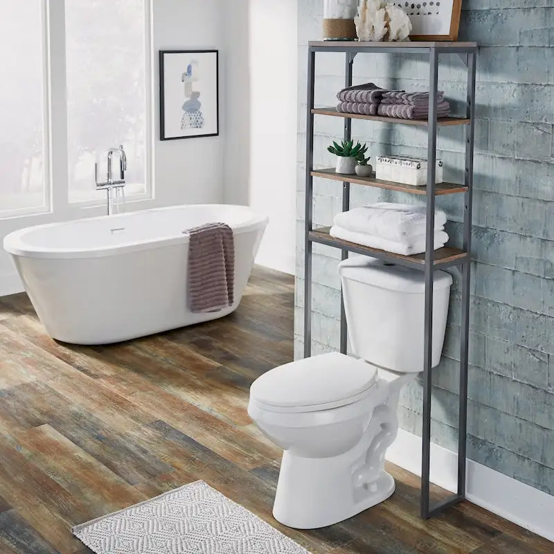 Barnside Gray Meuble de rangement WC Homestyles avec étagères réglables - N/A