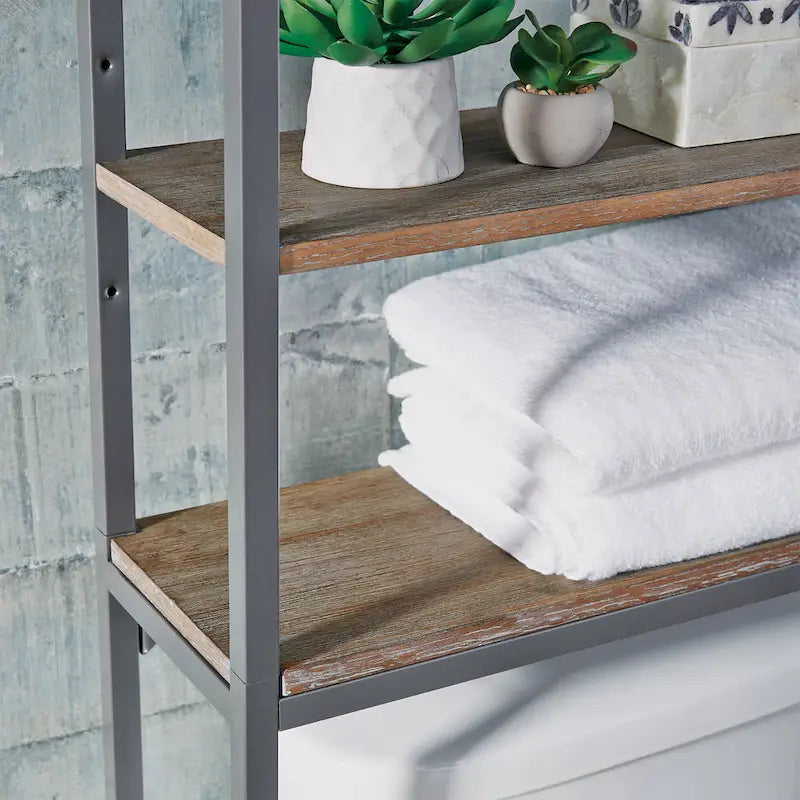Barnside Gray Meuble de rangement WC Homestyles avec étagères réglables - N/A
