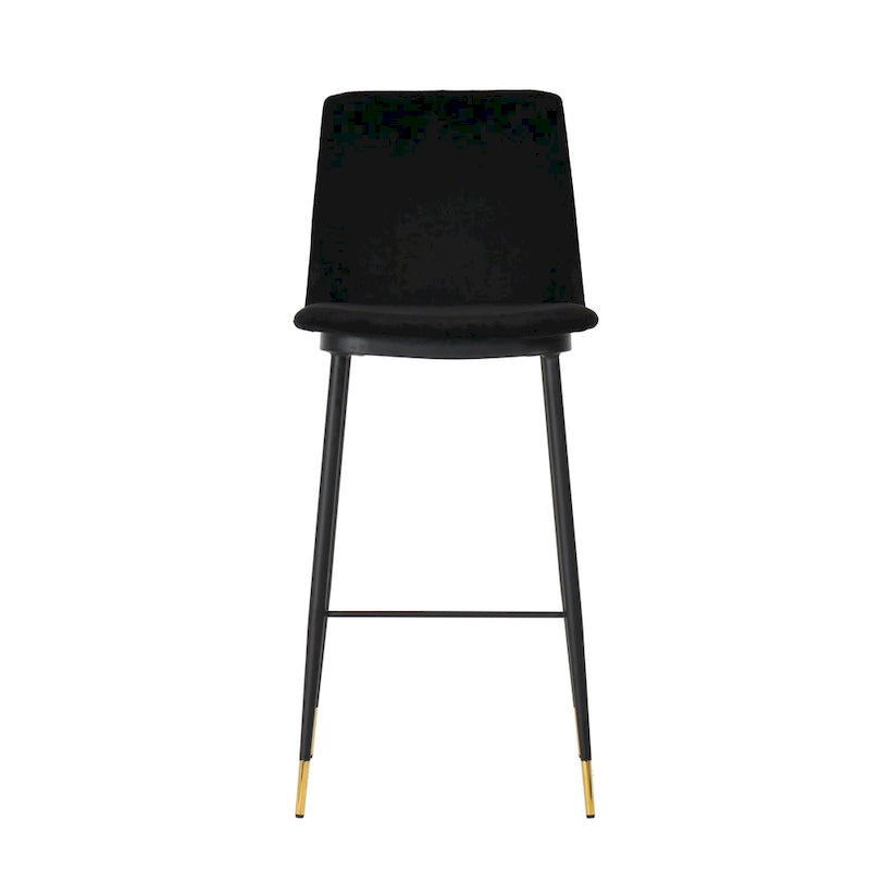 Tabouret de comptoir en velours Evora (lot de 2)