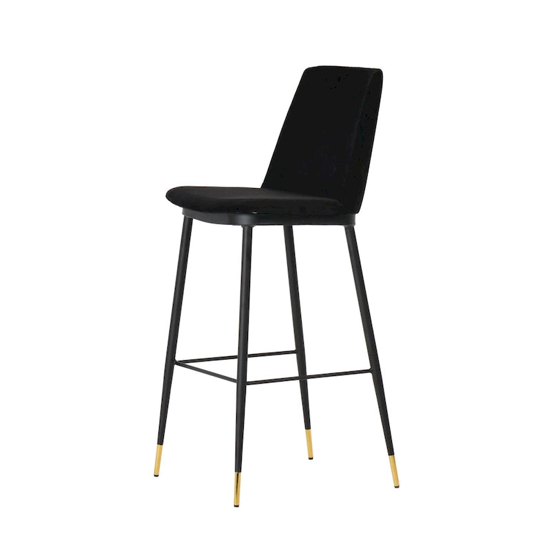 Tabouret de comptoir en velours Evora (lot de 2)