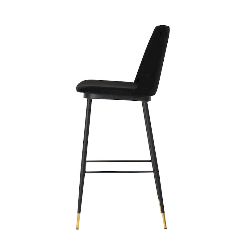 Tabouret de comptoir en velours Evora (lot de 2)