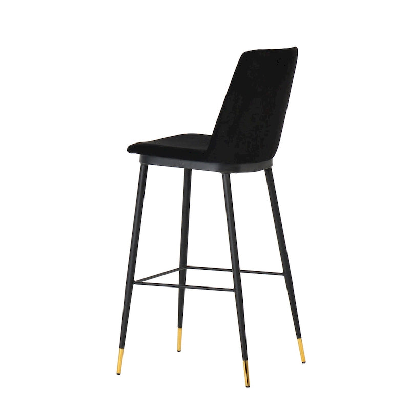 Tabouret de comptoir en velours Evora (lot de 2)