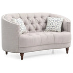 Charleston Tufted Fabric Loveseat