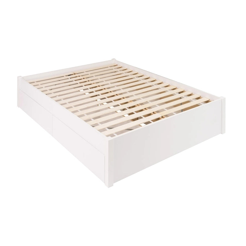 Lit plateforme à 4 montants Prepac Queen Select avec tiroirs en option