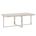 Azel Marble-top Chrome Framed Coffee Table or Table Set by iNSPIRE Q Modern