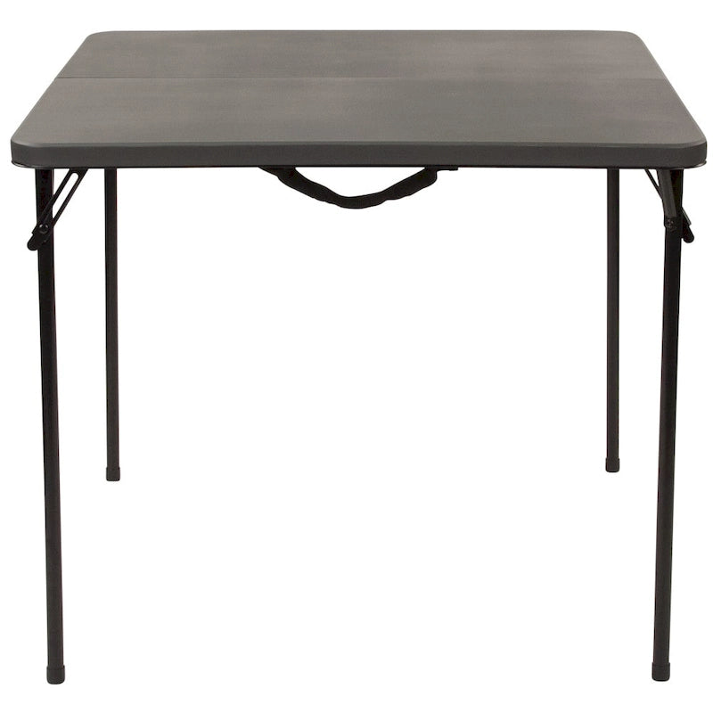 2.83-Foot Square Bi-Fold Plastic Folding Table with Carrying Handle