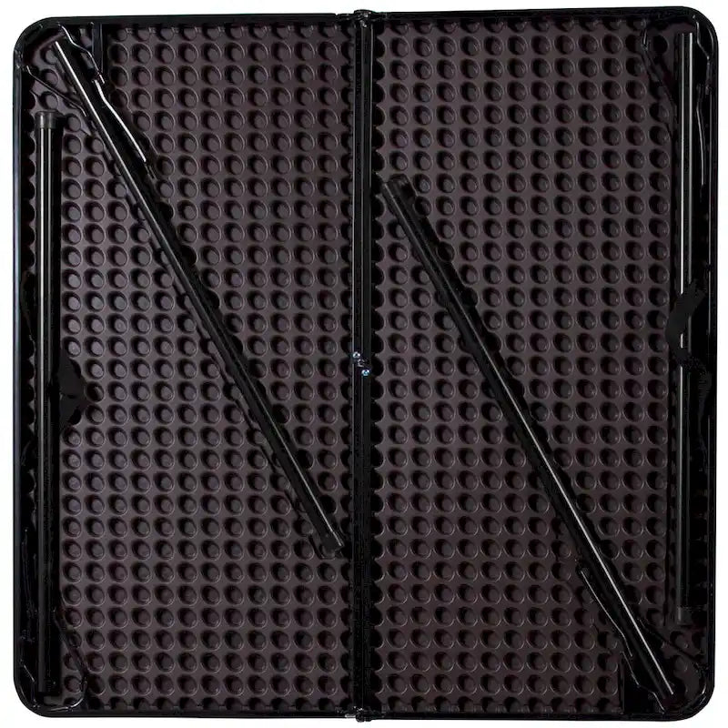 2.83-Foot Square Bi-Fold Plastic Folding Table with Carrying Handle