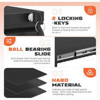 3 Drawer Mobile File Cabinet Lockable Storage Cabinet