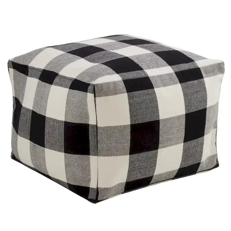 Buffalo Plaid Floor Pouf