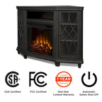 Meuble TV cheminée électrique Lynette 56 gris par Real Flame
