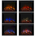 Meuble TV cheminée électrique Lynette 56 gris par Real Flame