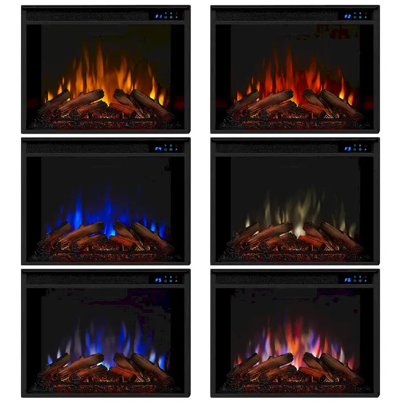Meuble TV cheminée électrique Lynette 56 gris par Real Flame
