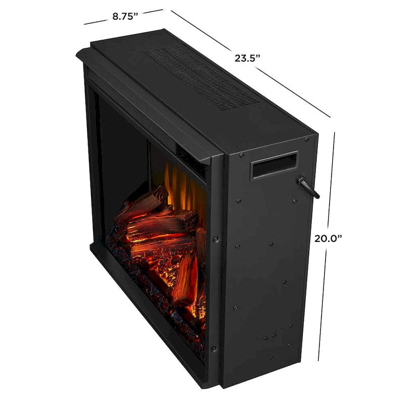 Meuble TV cheminée électrique Lynette 56 gris par Real Flame