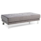 Derek Oversized Velvet Ottoman
