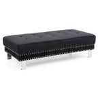 Derek Oversized Velvet Ottoman