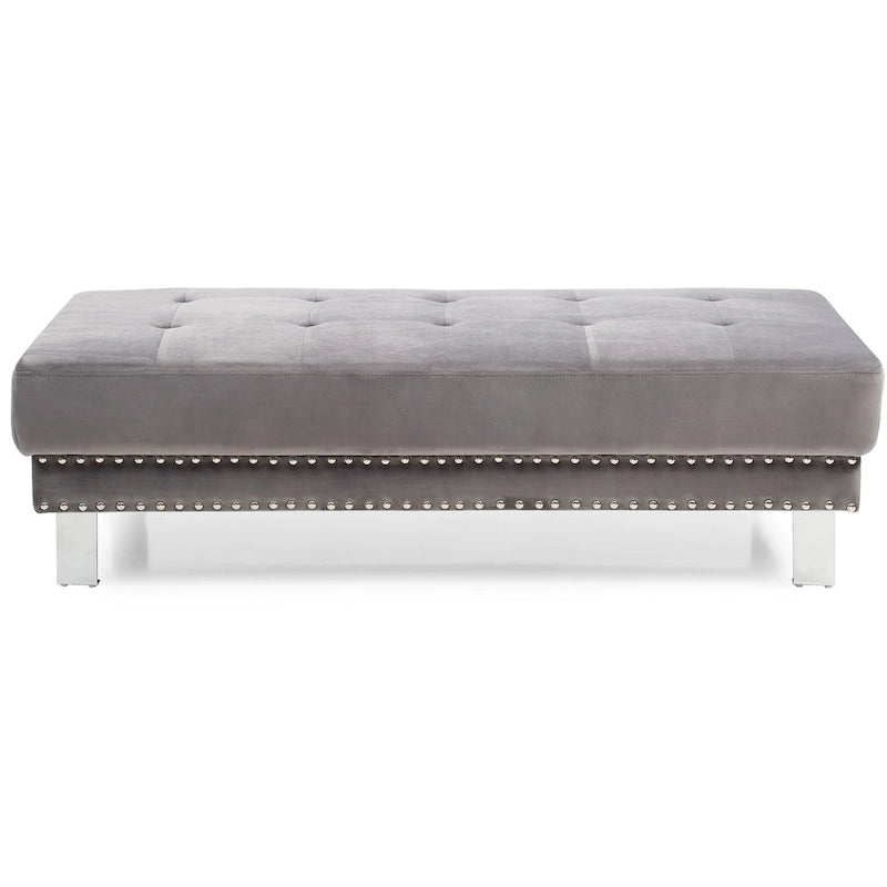 Derek Oversized Velvet Ottoman