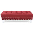 Derek Oversized Velvet Ottoman